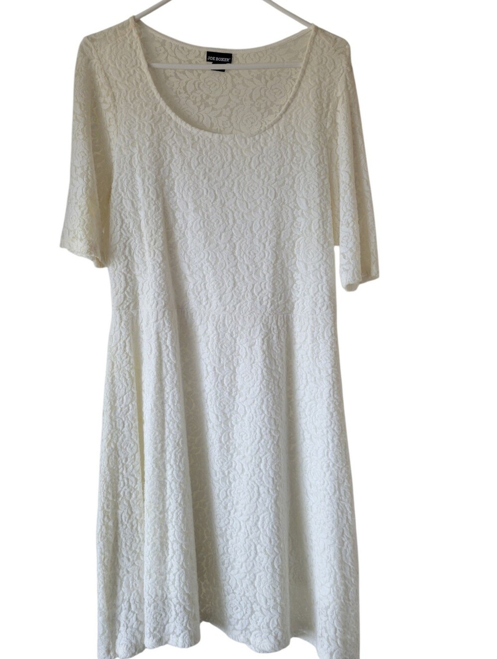Lace Midi Dress with Scoop Neck
